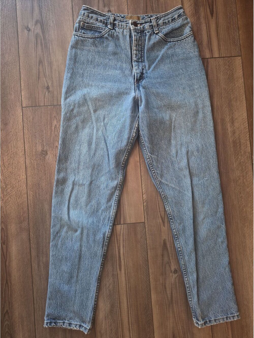 Vintage Ruff Hewn Denim Jeans Womens Size Small Blue Solid Cotton High Rise